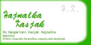 hajnalka kasjak business card